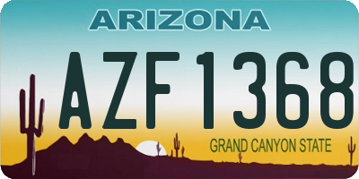 AZ license plate AZF1368