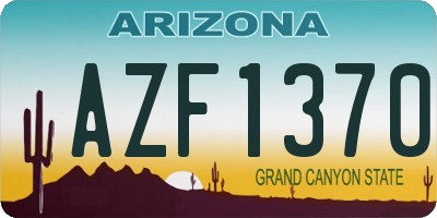 AZ license plate AZF1370