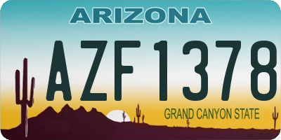 AZ license plate AZF1378