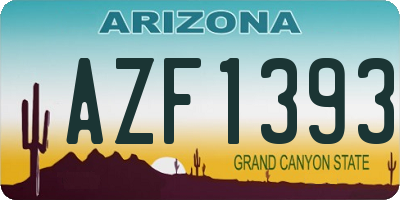AZ license plate AZF1393