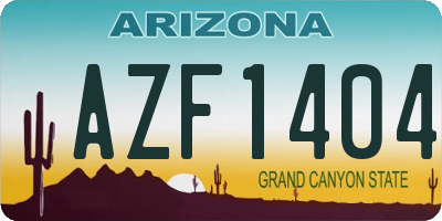 AZ license plate AZF1404
