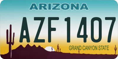 AZ license plate AZF1407