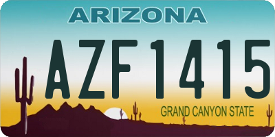AZ license plate AZF1415