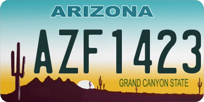 AZ license plate AZF1423