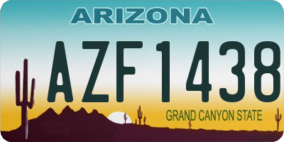 AZ license plate AZF1438