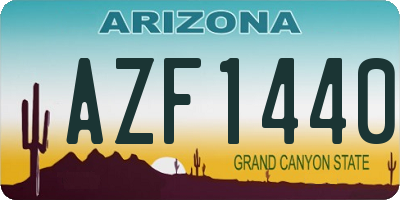 AZ license plate AZF1440