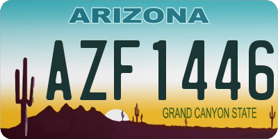 AZ license plate AZF1446