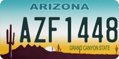 AZ license plate AZF1448