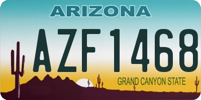 AZ license plate AZF1468