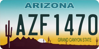 AZ license plate AZF1470