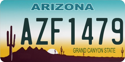 AZ license plate AZF1479