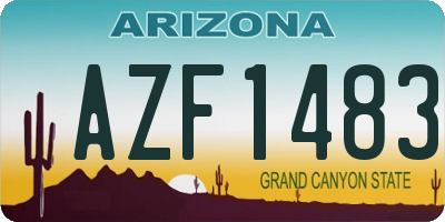 AZ license plate AZF1483