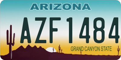 AZ license plate AZF1484