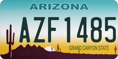 AZ license plate AZF1485