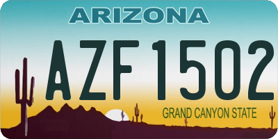 AZ license plate AZF1502