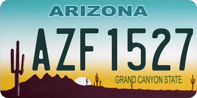 AZ license plate AZF1527