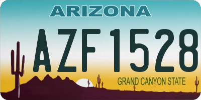 AZ license plate AZF1528