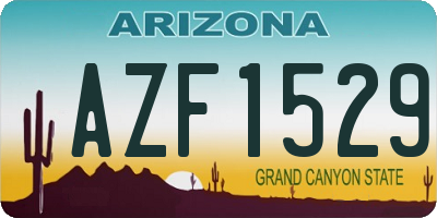 AZ license plate AZF1529