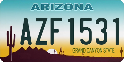 AZ license plate AZF1531