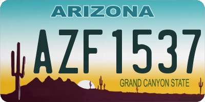 AZ license plate AZF1537