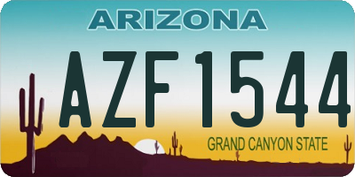 AZ license plate AZF1544