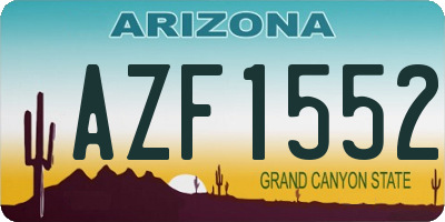 AZ license plate AZF1552
