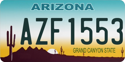 AZ license plate AZF1553