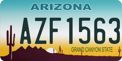 AZ license plate AZF1563