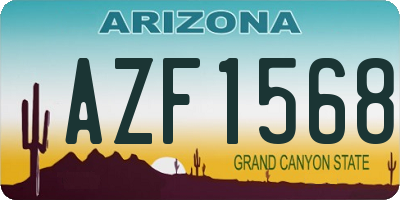 AZ license plate AZF1568