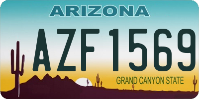 AZ license plate AZF1569