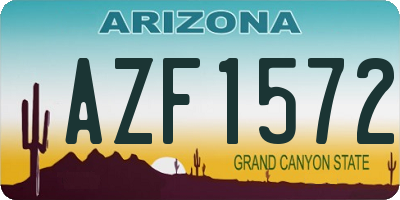 AZ license plate AZF1572