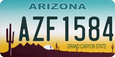 AZ license plate AZF1584