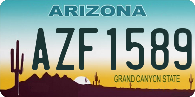 AZ license plate AZF1589