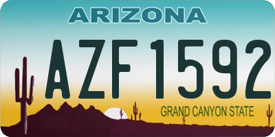 AZ license plate AZF1592