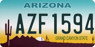 AZ license plate AZF1594