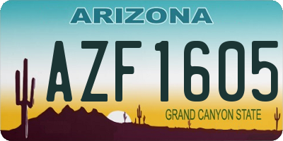 AZ license plate AZF1605