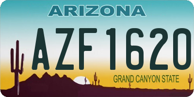 AZ license plate AZF1620