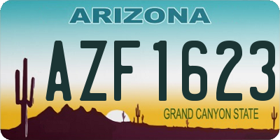 AZ license plate AZF1623