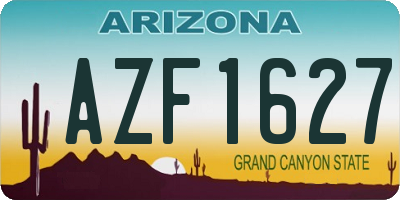 AZ license plate AZF1627