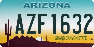 AZ license plate AZF1632