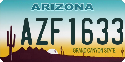 AZ license plate AZF1633