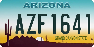 AZ license plate AZF1641