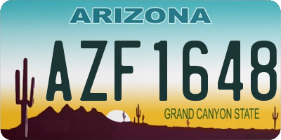 AZ license plate AZF1648
