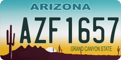 AZ license plate AZF1657