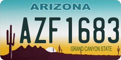 AZ license plate AZF1683
