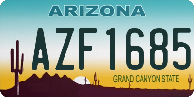 AZ license plate AZF1685
