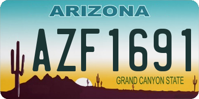 AZ license plate AZF1691