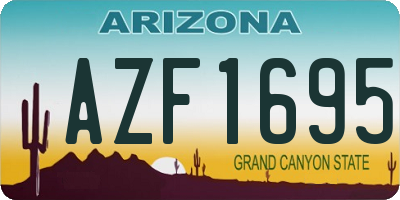 AZ license plate AZF1695