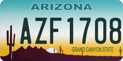 AZ license plate AZF1708