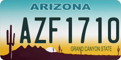 AZ license plate AZF1710